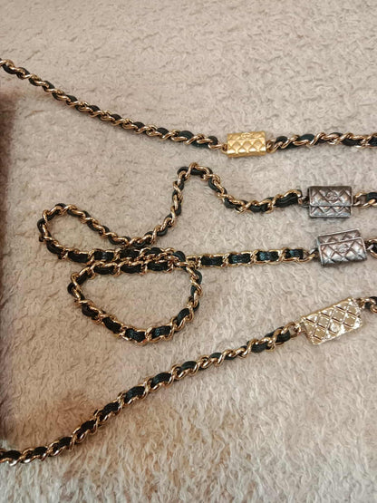 Chanel Classic Wallet on Chain Black Caviar Microchipped