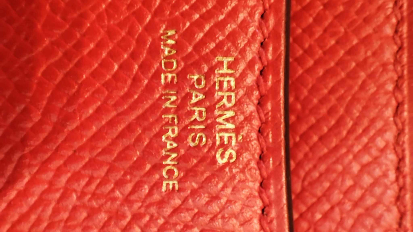 Hermes Constance 18 Epsom Rouge Stamp D 2019