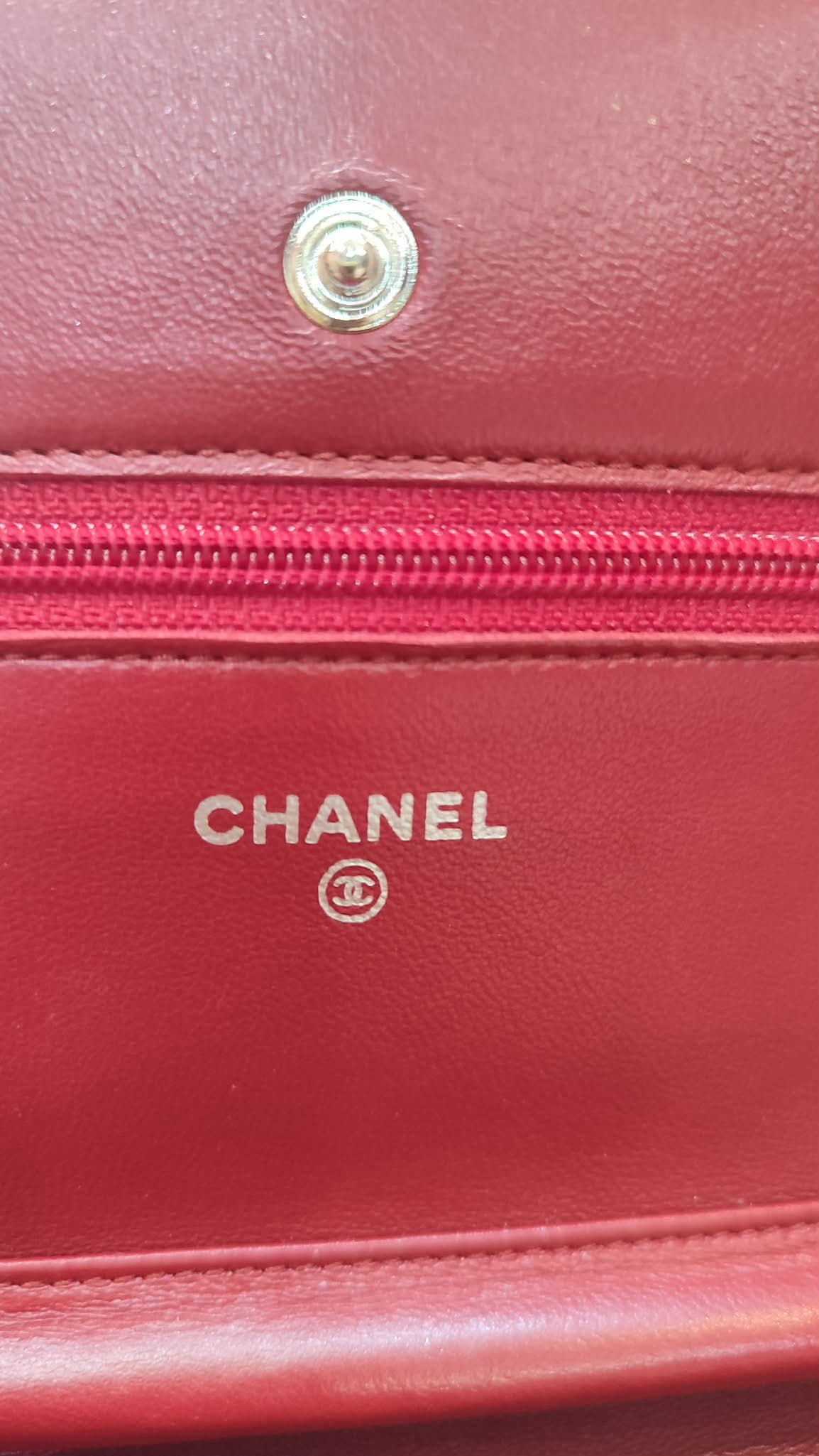 Chanel Wallet on Chain Red Lambskin Series 16