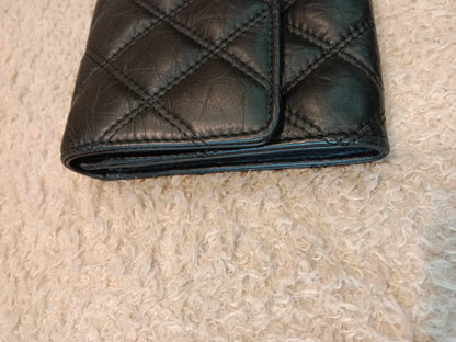 Chanel Line PONY Black Quilted Lambskin Wallet Series 10