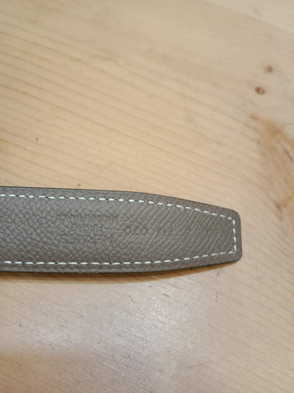 Hermes Mini Constance Reversible Belt Etoupe Stamp Z 2021
