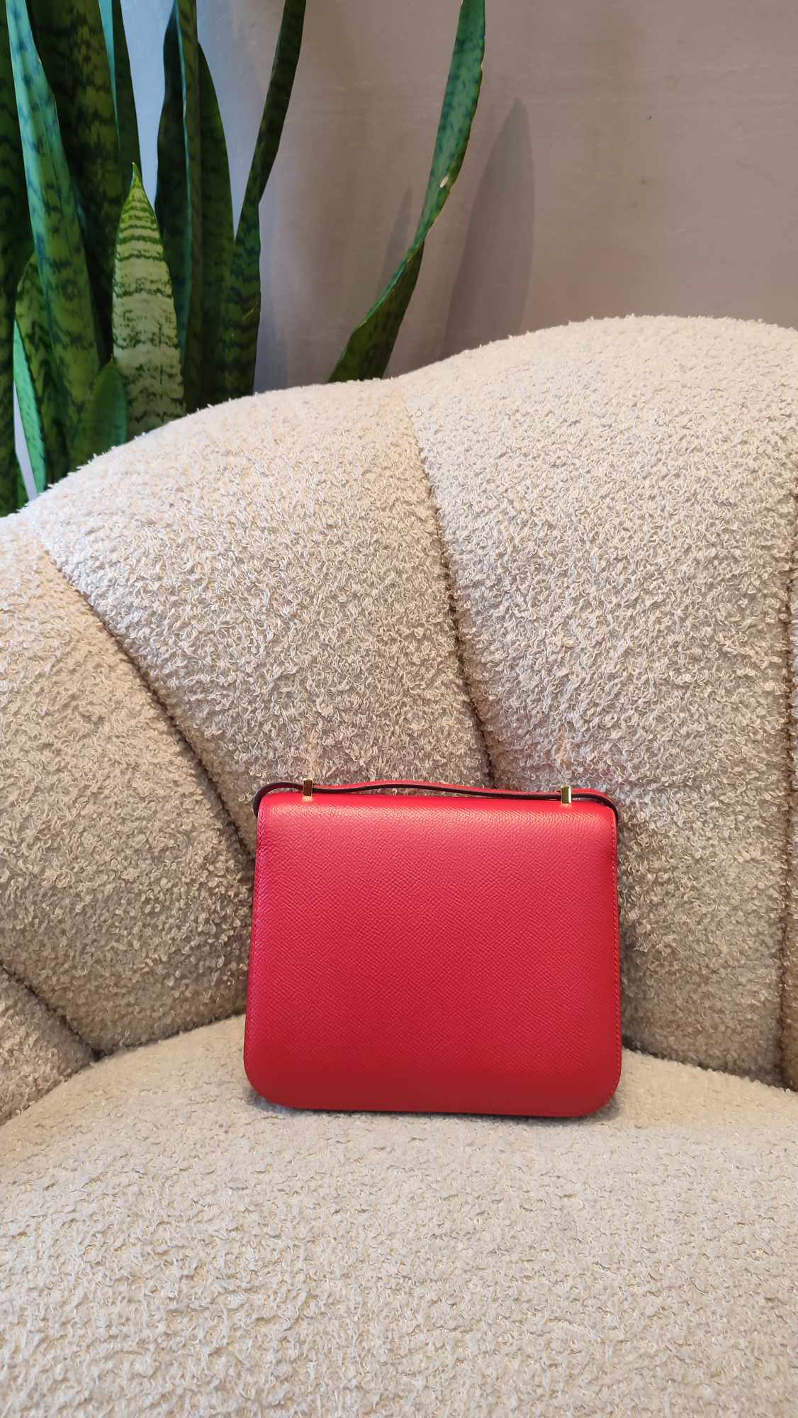 Hermes Constance 18 Epsom Rouge Stamp D 2019