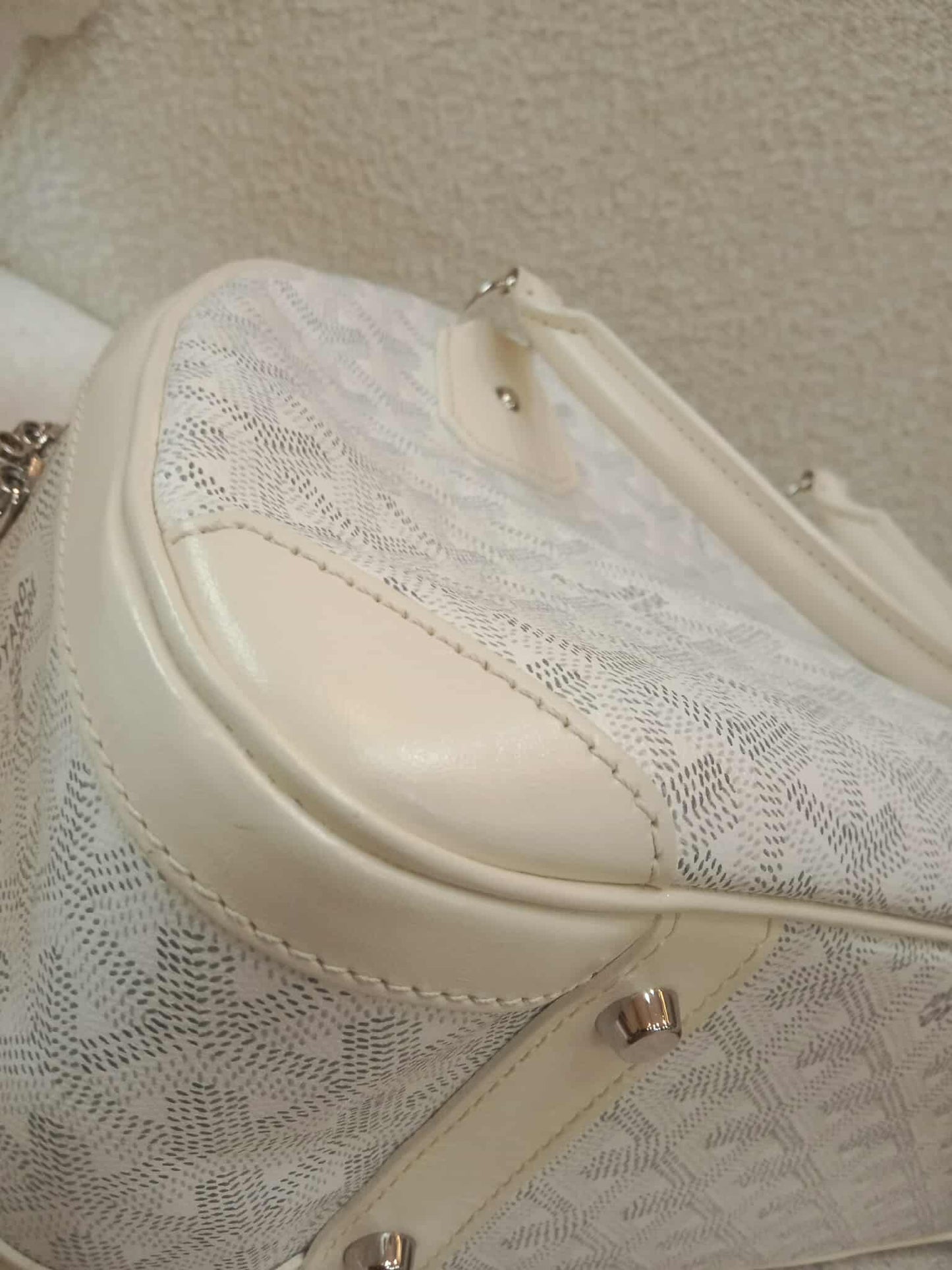 Goyard Saint Jeanne Bowler Bag White