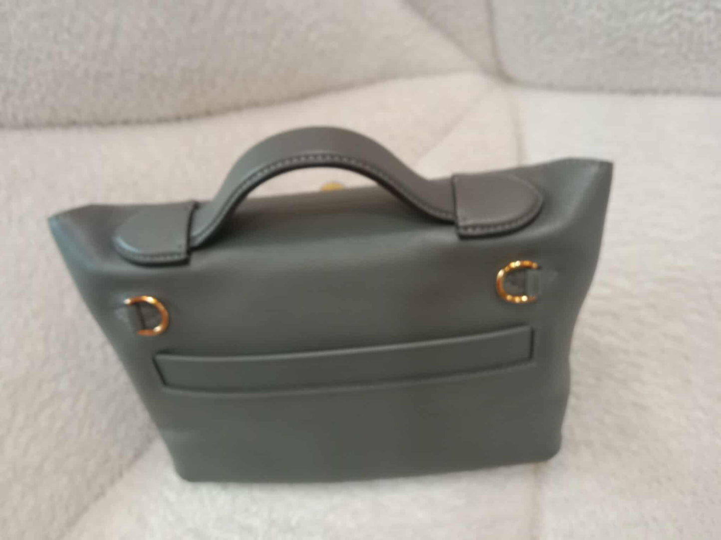 Hermes Mini 24/24 Gris Meyer Evercolor Stamp U 2022