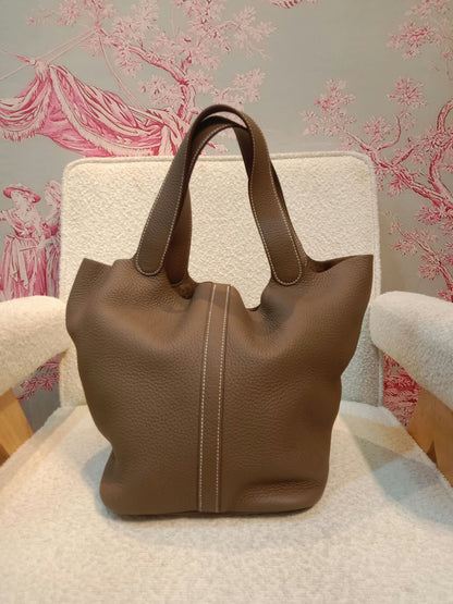 Hermes Picotin 26 Etoupe Clemence Stamp B 2023