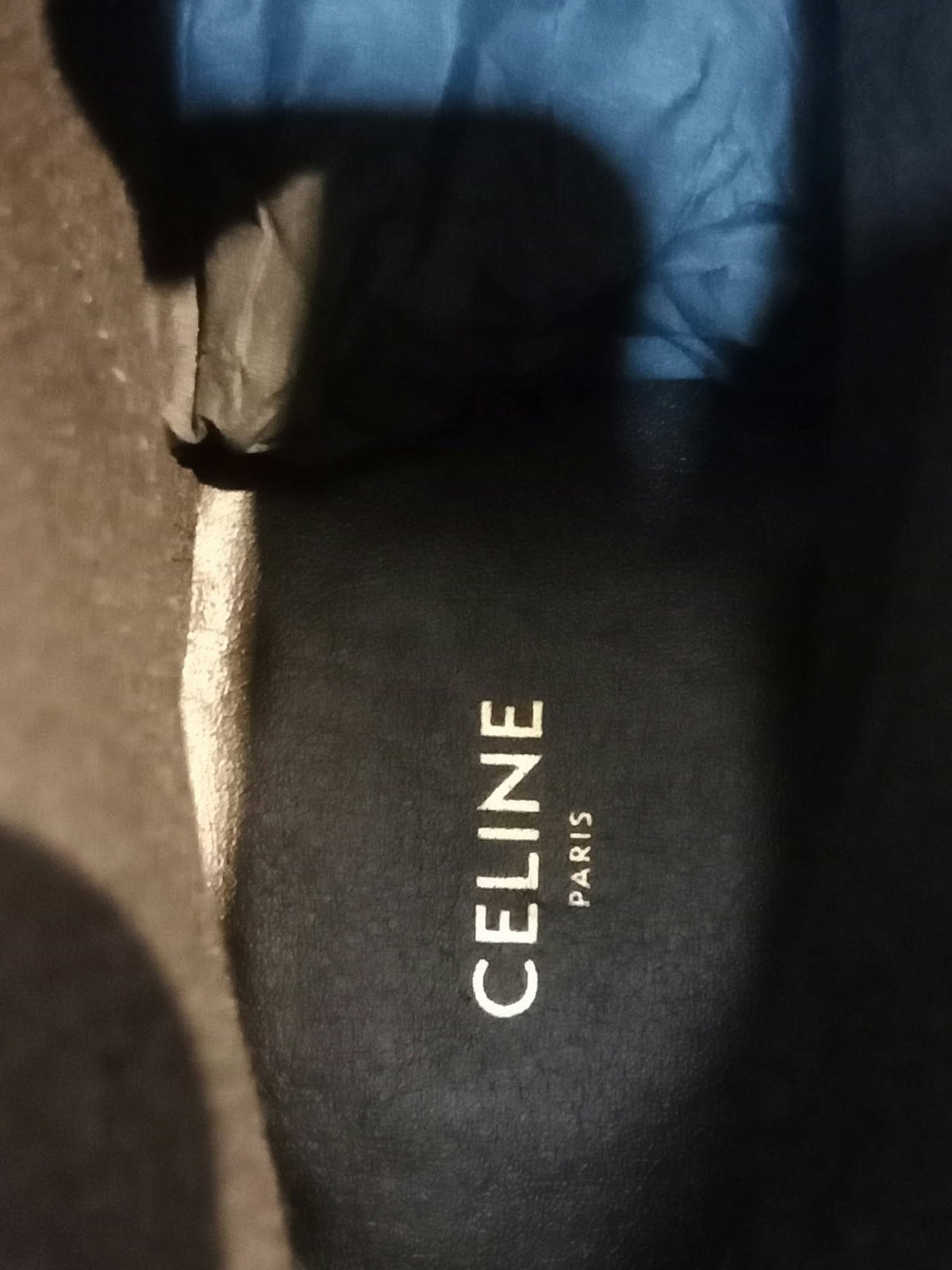 Celine Bulky Laced Up Boots Nylon/Shiny Bull Black Size 37.5