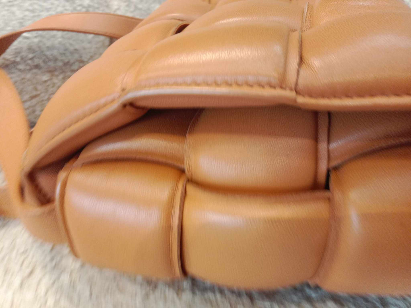 Bottega Veneta Padded Cassette Caramel Crossbody Bag