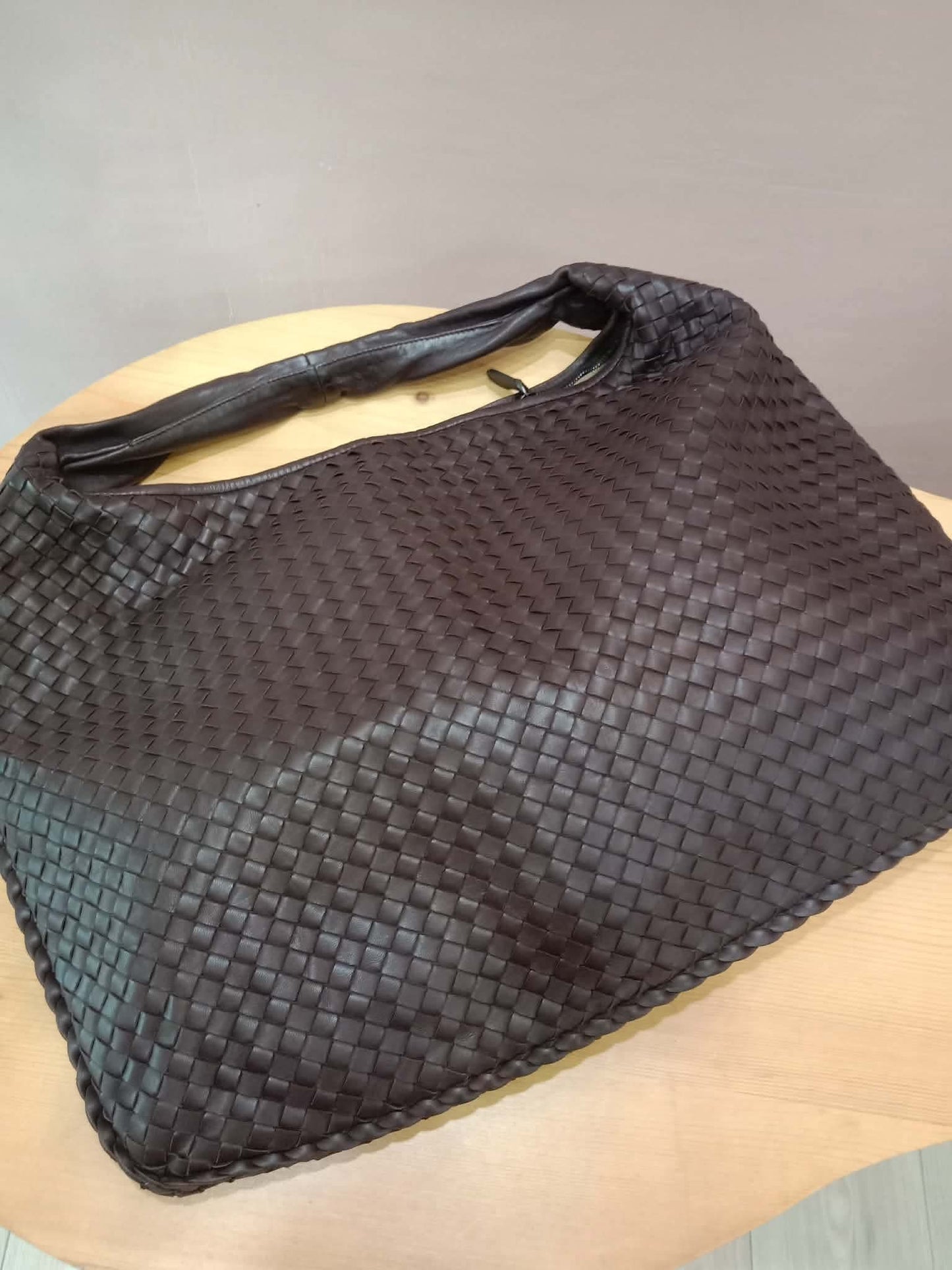 Bottega Veneta Intrecciato Espresso Woven Nappa Leather Maxi Bag