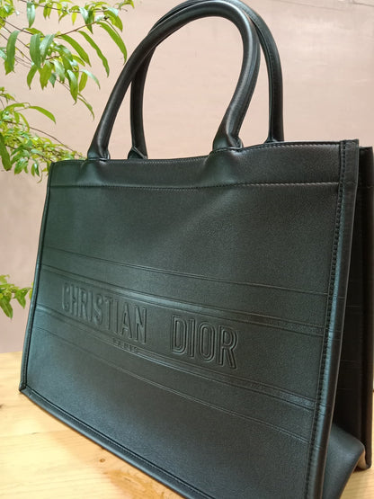 Christian Dior Book Tote Calfskin Medium Black PM