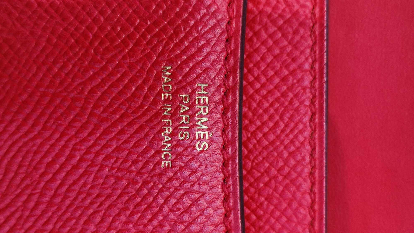 Hermes Constance 18 Epsom Rouge Stamp D 2019