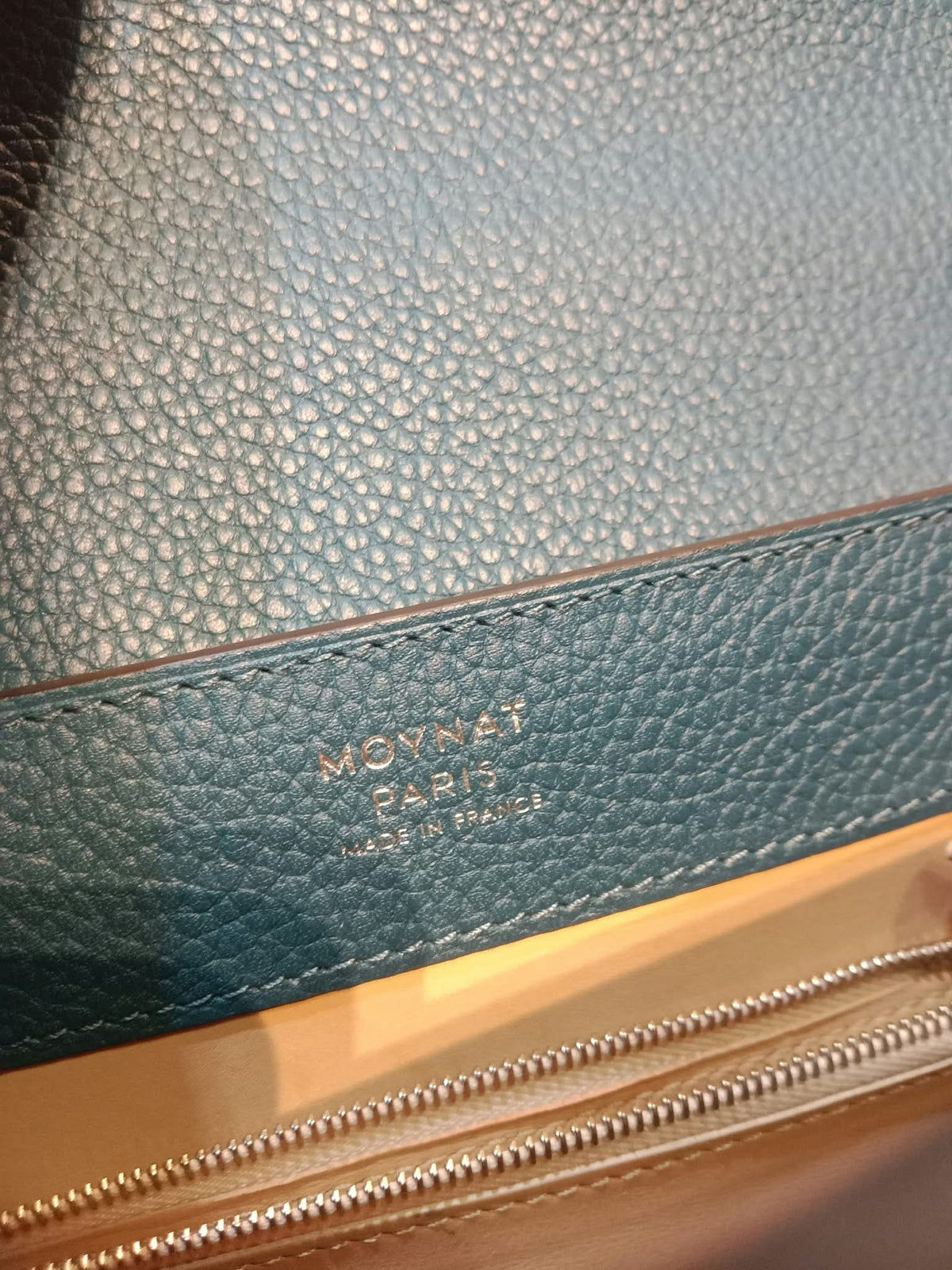 Moynat Rejane Blue Leather Bag