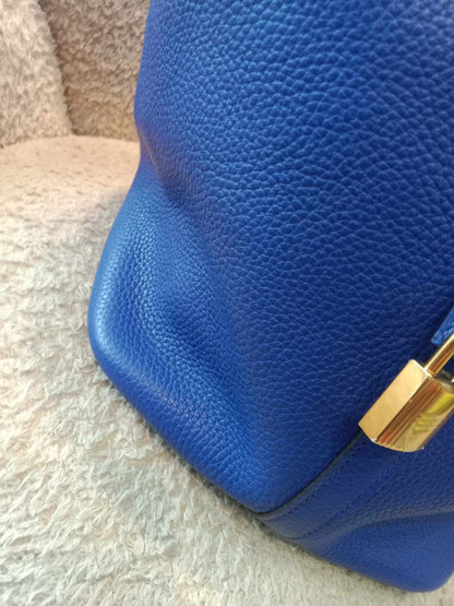 Hermes Picotin 26 Clemence Bleu Electrique Stamp C 2018