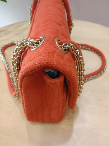 Chanel 2.55 Reissue Double Flap in Coral Jersey Fabric Series 11