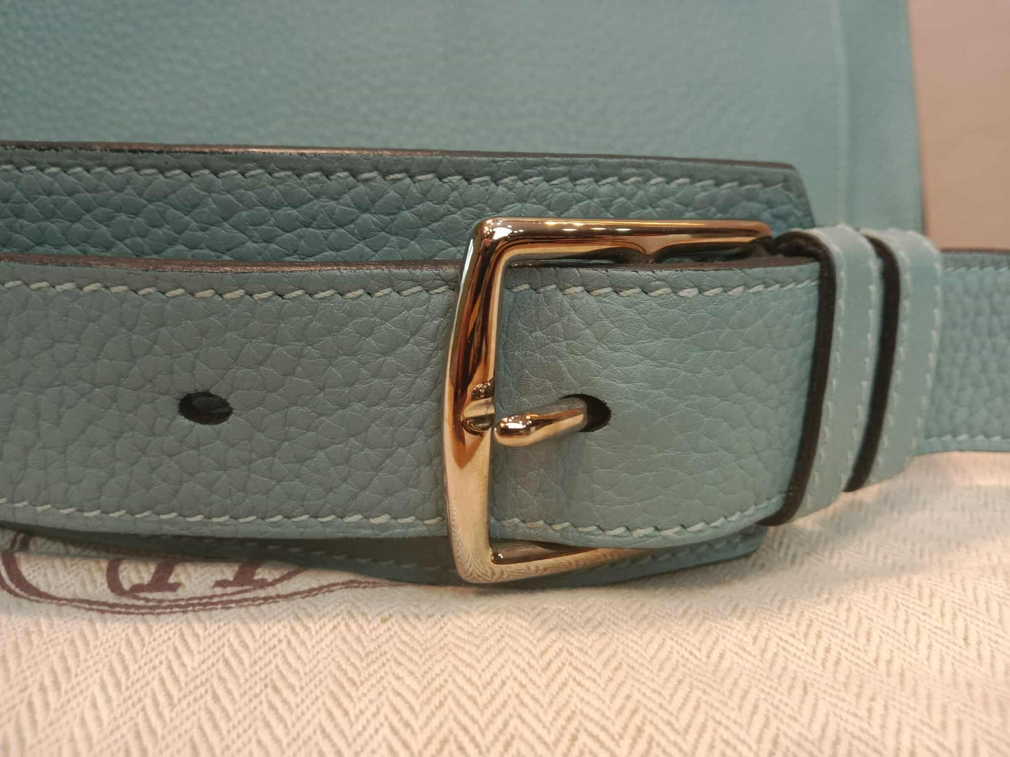 Hermes Jypserie 34 Blue Clemence Stamp M Square 2009