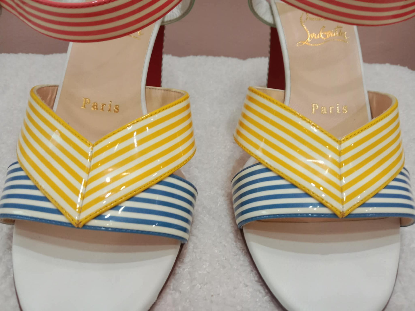 Christian Louboutin "Palavas" Sandals Patent Size 36