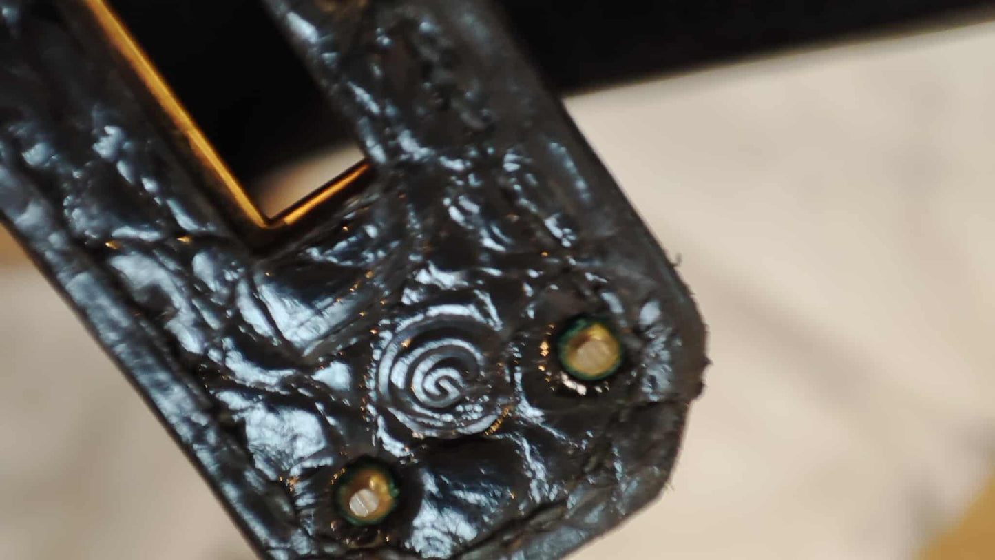 Hermes Kelly 35 Crocodile Noir Stamp G Circle 1977