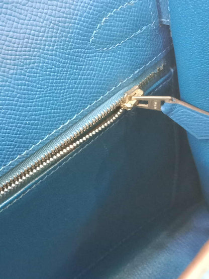 Hermes Kelly 28 Mykonos Sellier Epsom Stamp O Square 2011