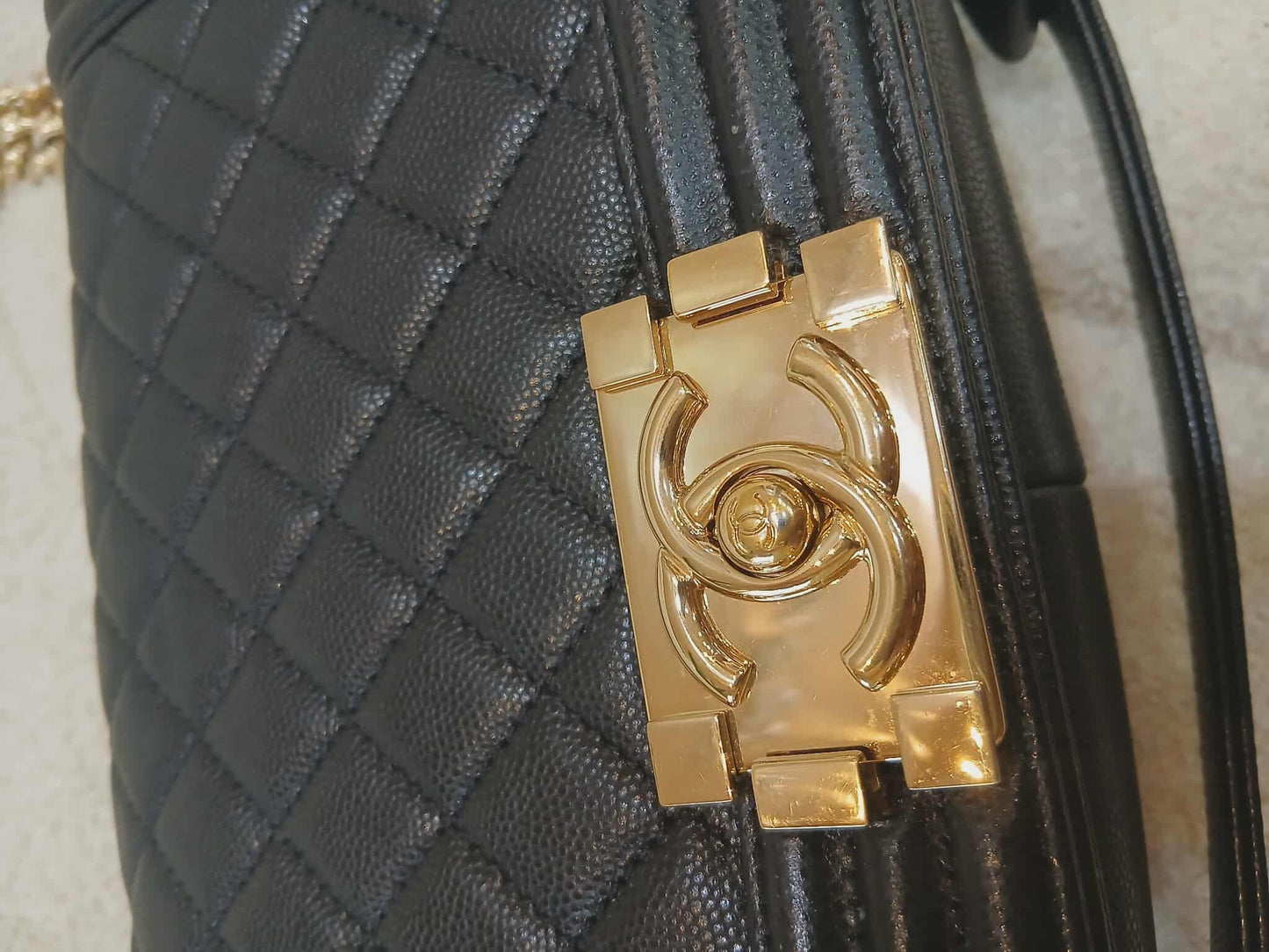 Chanel Leboy Caviar Old Medium Black Series 23