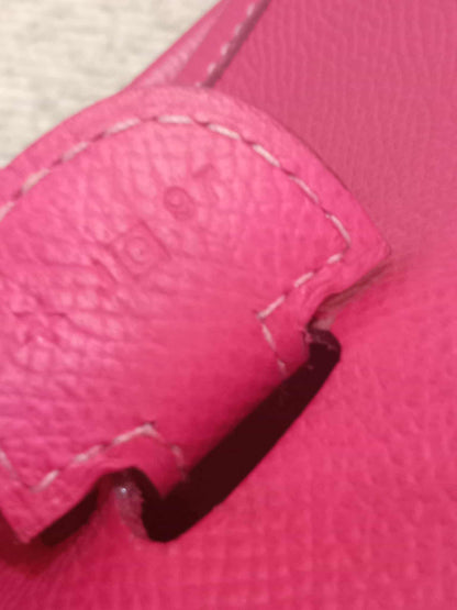 Hermes Evelyne Rose Tyrien Epsom PM Stamp Q Square 2013