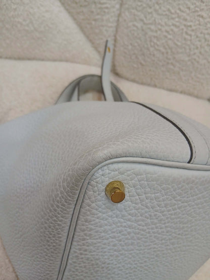 Hermes Picotin 18 Bleu Glacier Clemence Stamp Z 2021