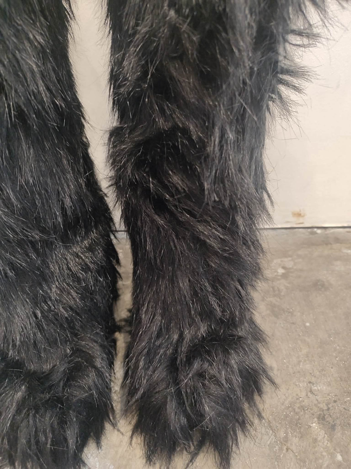 Prada Rossa Fur Black Boots Size 35