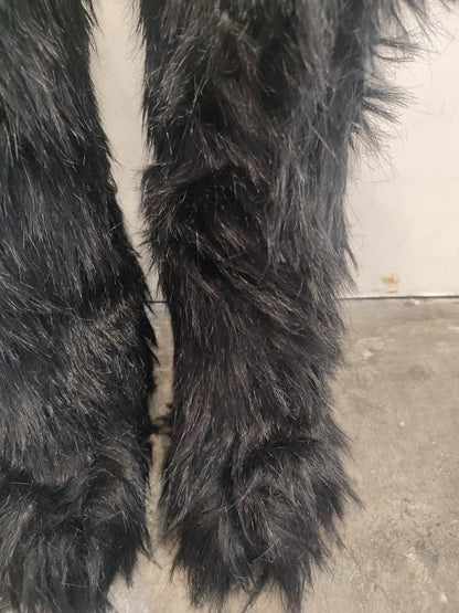 Prada Rossa Fur Black Boots Size 35