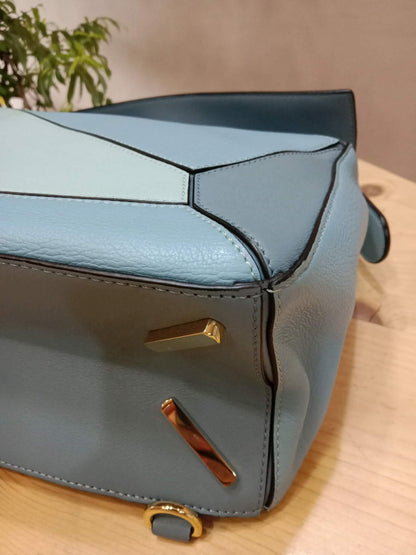 Loewe Puzzle Bag Tricolor Blue Medium