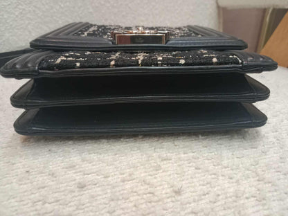 Chanel North South Boy Flap Bag Tweed/Lambskin Series 27