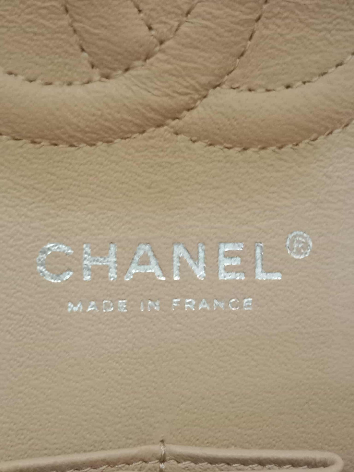 Chanel Classic Double Flap Medium Beige Caviar Series 14