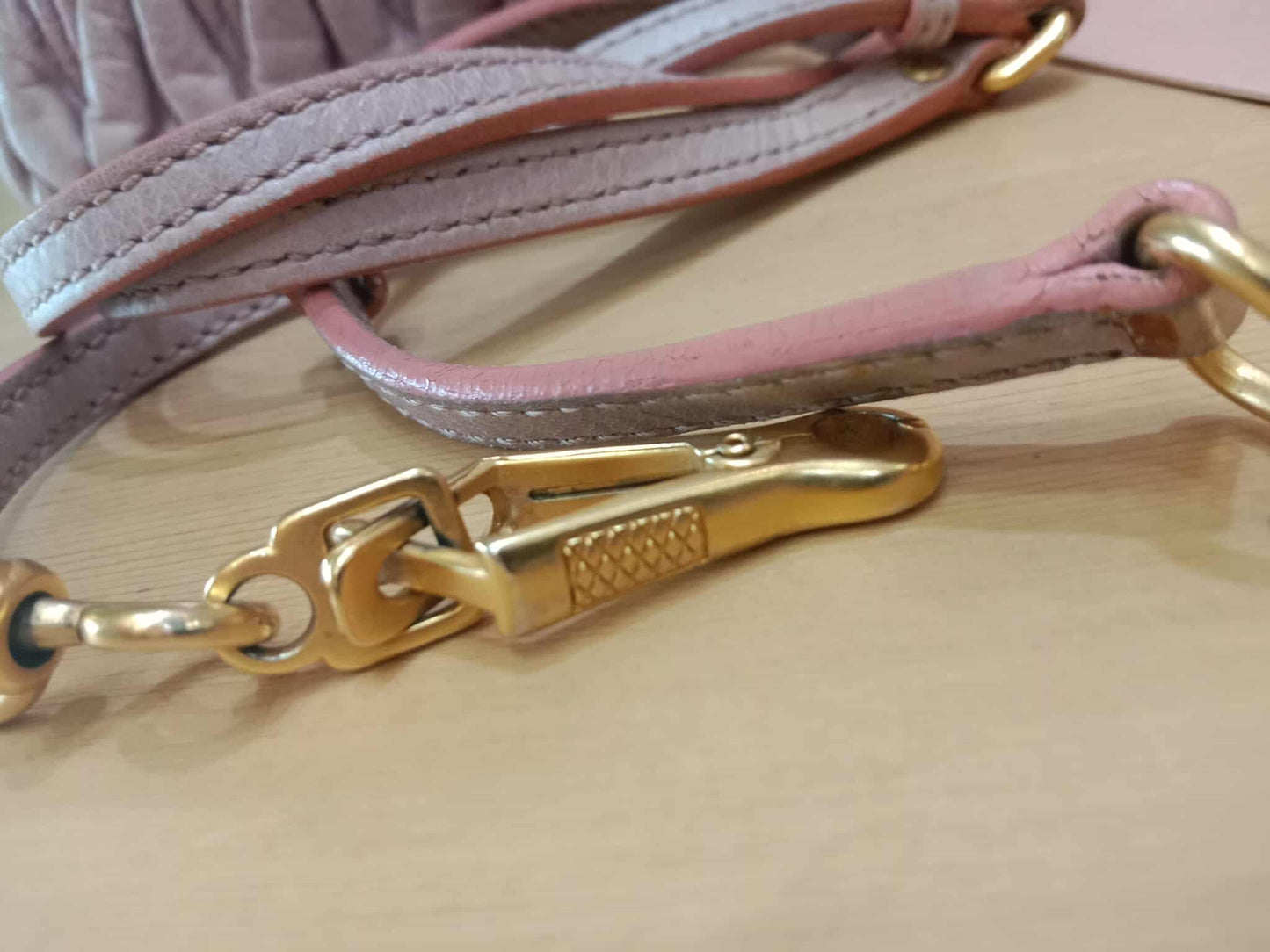 Miu Miu Matelasse Leather Pink Bag