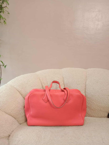 Hermes Victoria II 35 Rose Azalee Clemence Stamp P Square 2012