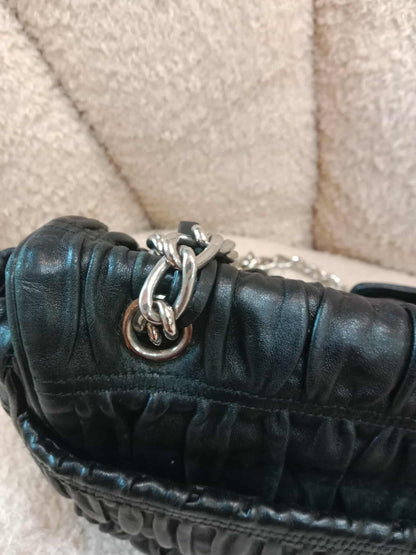 Prada Women's Leather Gaufre Black