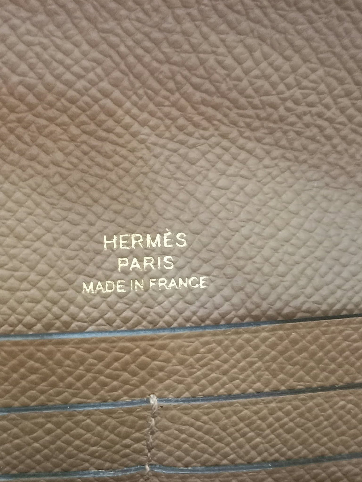 Hermes Maillon Chaine d'Ancre To Go Wallet Epsom Gold on Gold Stamp W 2024