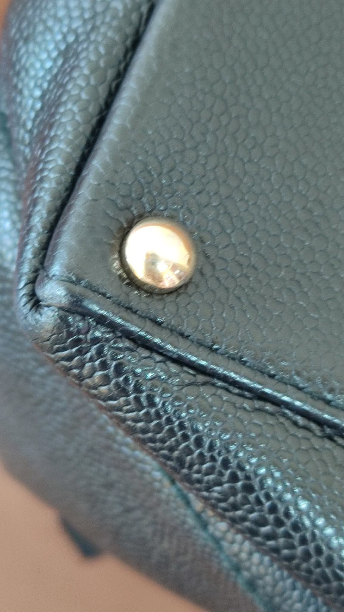 Chanel CC Caviar Drawstring Bucket Bag Black Series 7