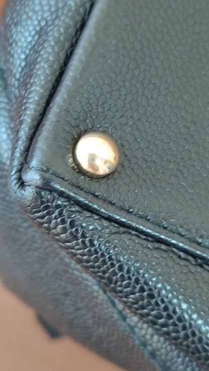 Chanel CC Caviar Drawstring Bucket Bag Black Series 7