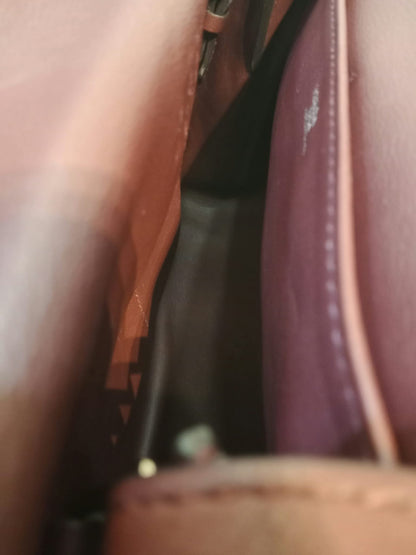 Hermes Halzan 22 Burgundy Clemence Stamp A 2017