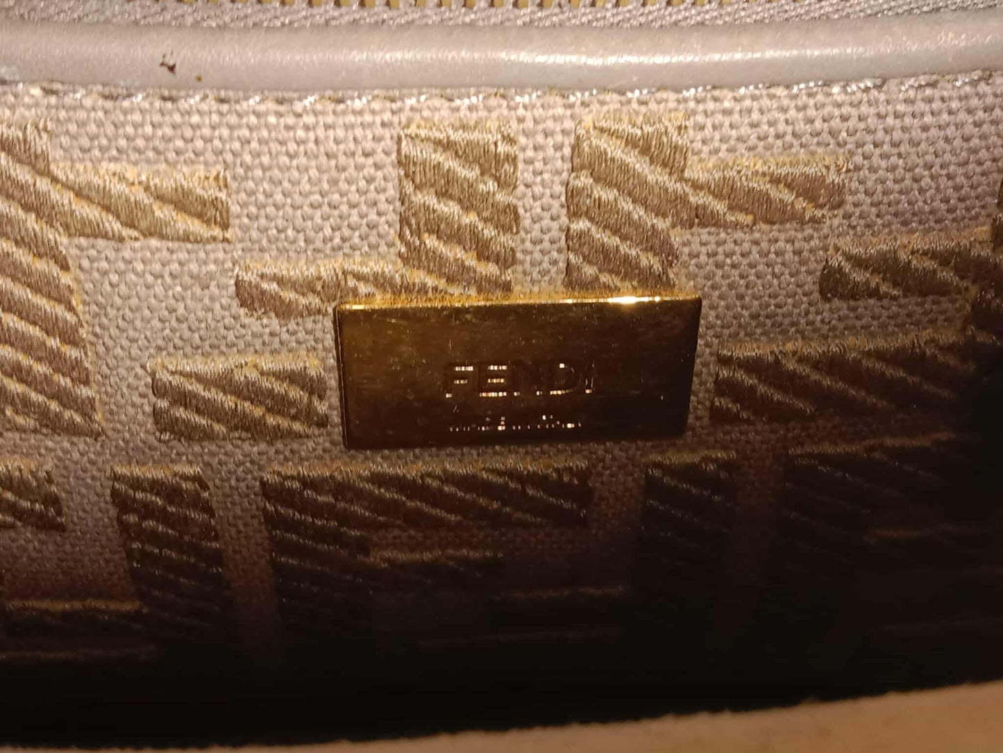 Fendi Peekaboo Grey Leather Mini