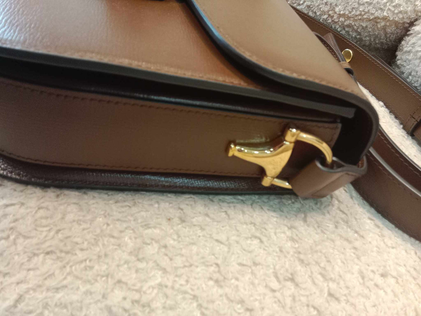 Gucci 1955 Horsebit Brown Leather Shoulder Bag