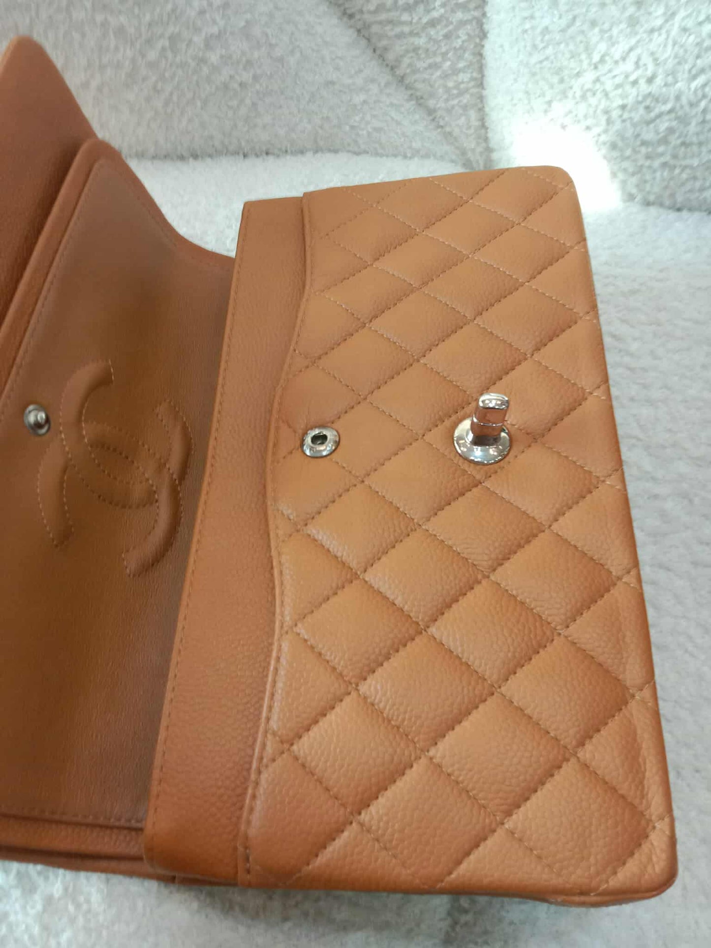 Chanel Classic Double Flap Medium Caramel Caviar Series 14