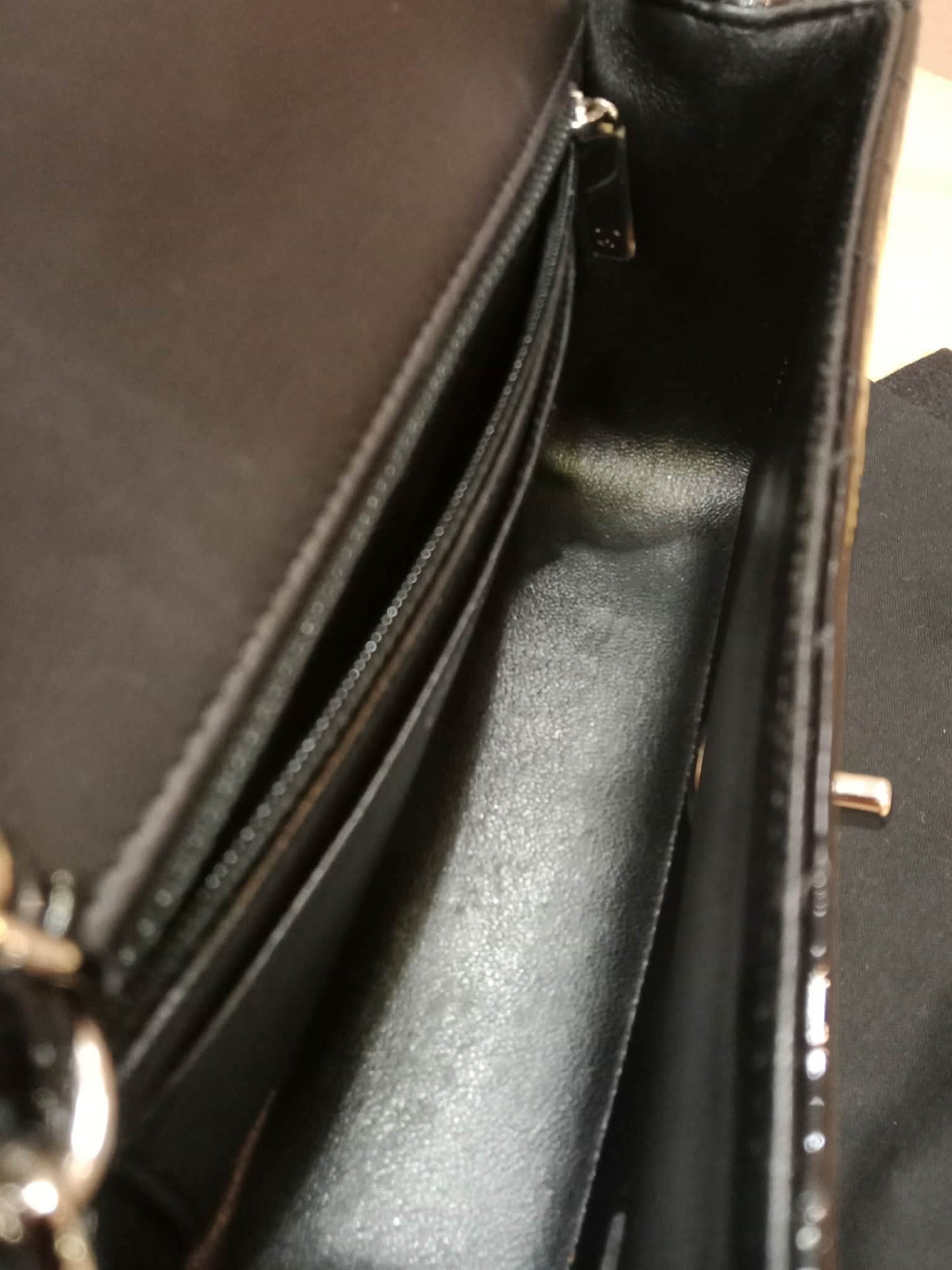 Chanel Classic Rectangular Mini Flap Patent Black Series 23