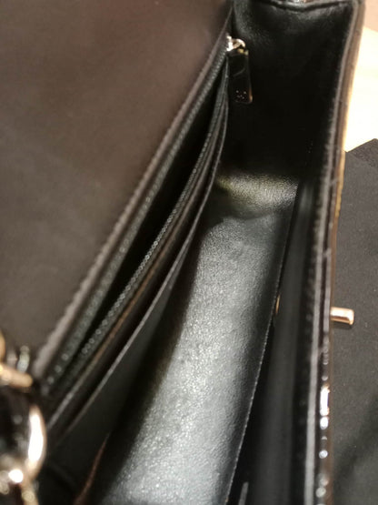 Chanel Classic Rectangular Mini Flap Patent Black Series 23