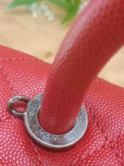 Chanel Cocohandle Caviar Red Small Series 23
