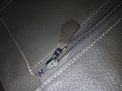 Hermes Birkin 25 Etoupe Clemence Stamp A 2017
