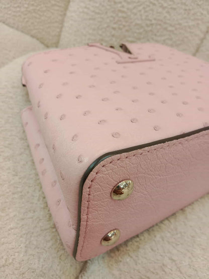 Louis Vuitton Mini Capucine Ostrich Pink