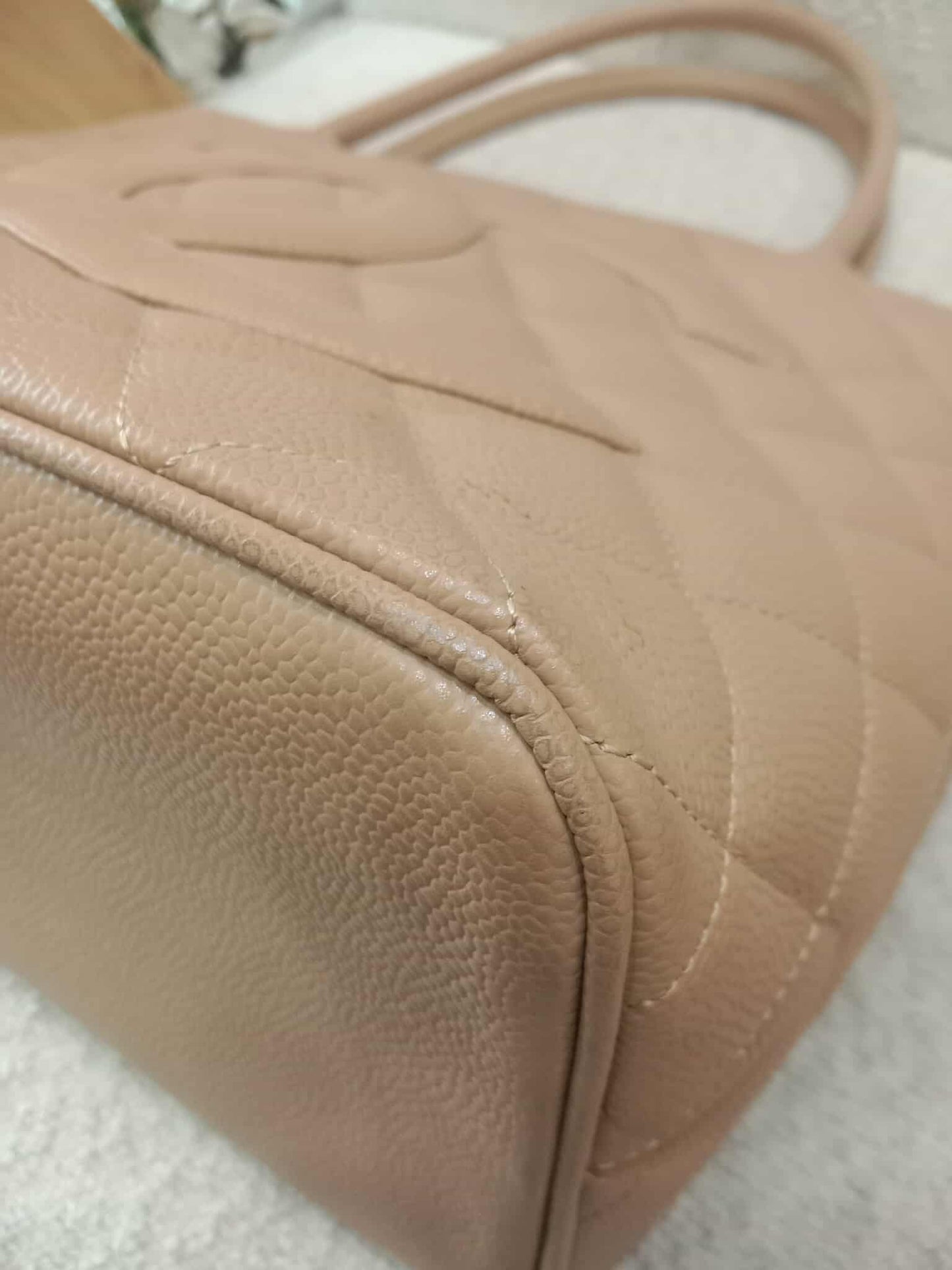 Chanel Medallion Beige Caviar Series 11