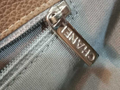 Chanel Cerf Executive Tote in Neutral Taupe Color CC Turnlock Closure Series 17