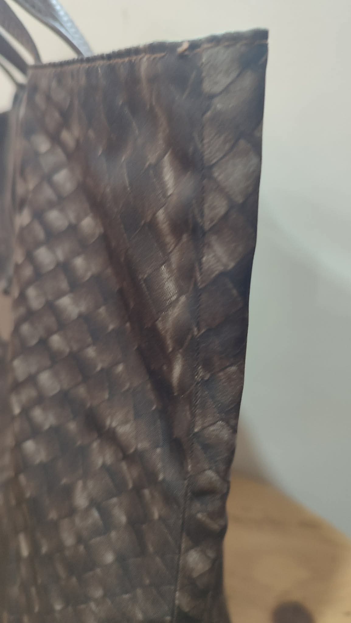 Bottega Veneta Nylon Tote Bag Brown