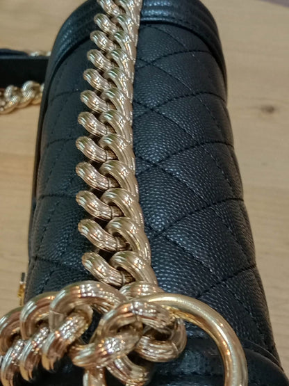 Chanel Le Boy Flap Caviar Small Black Series 23