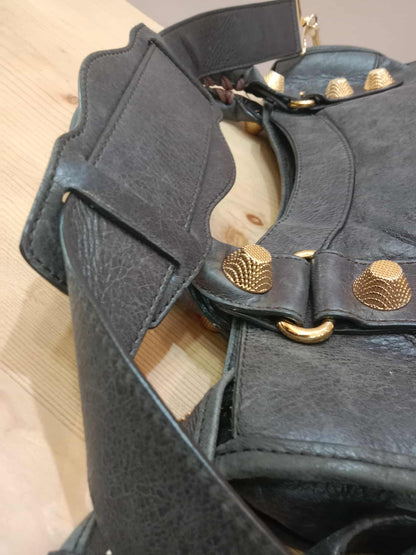 Balenciaga Giant City Bag Distressed Lambski Black