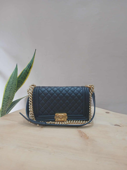 Chanel Leboy Lambskin Old Medium Black Microchipped